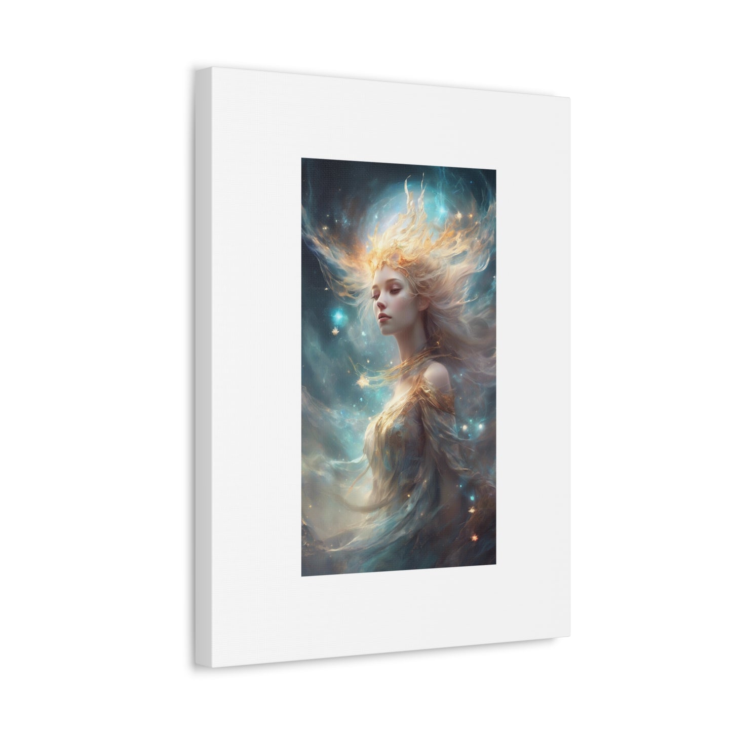Solar Celestial Spirit Fantasy Portrait Canvas
