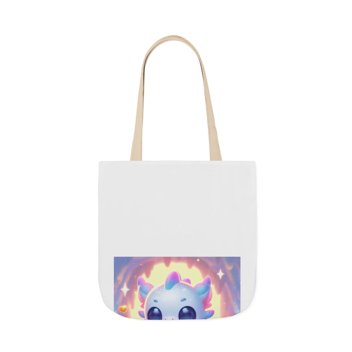 Pastel Treasure Dragon Kawaii Fantasy Canvas Tote Bag