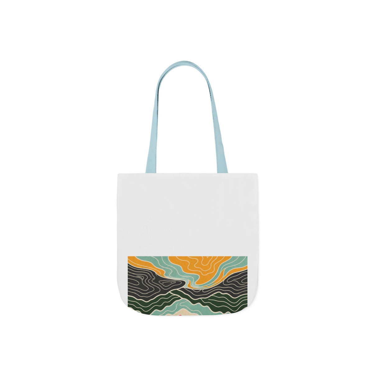 Topographic Sunrise Modern Outdoor Adventure Tote Bag