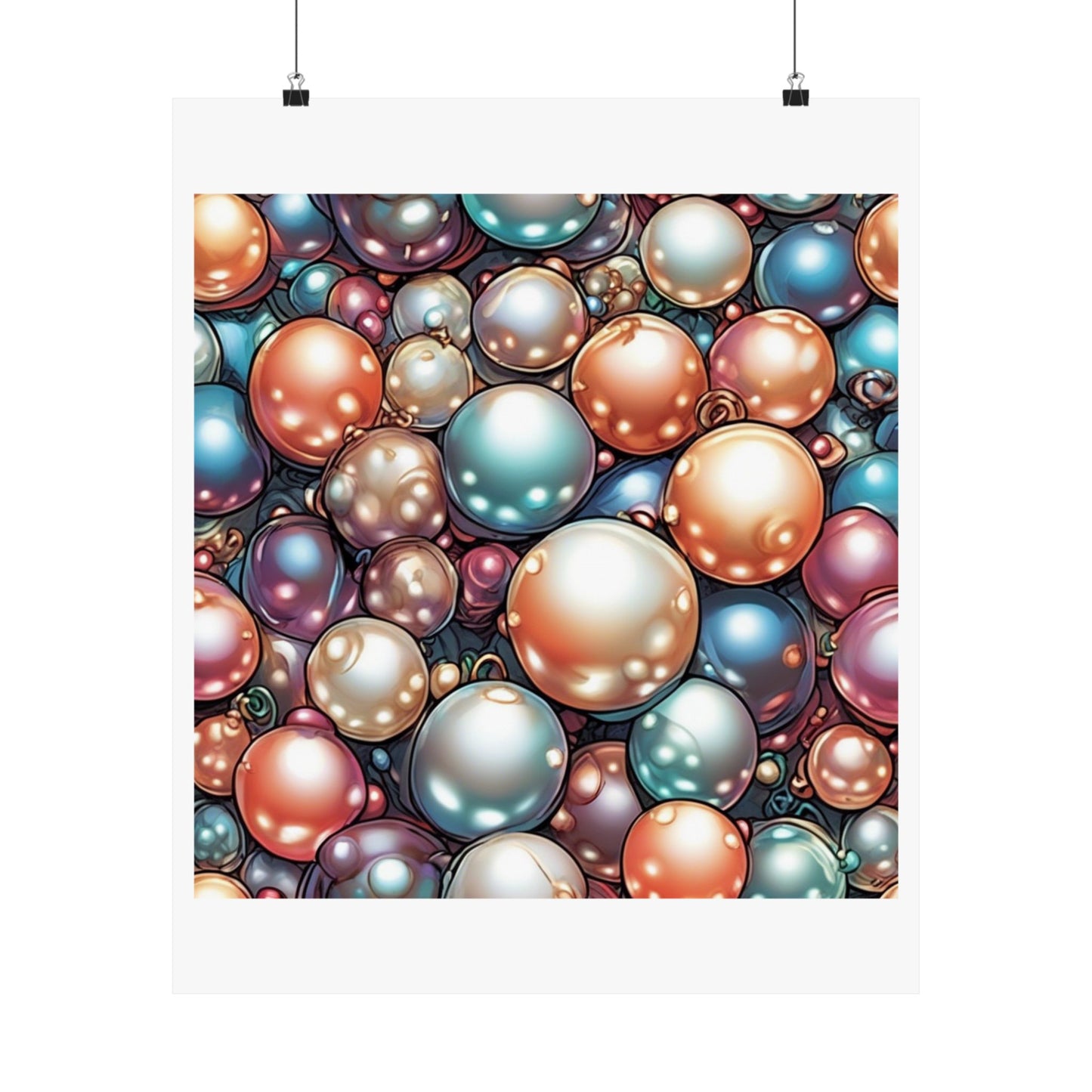 Glossy Orb Marble Abstract Gift Art Poster