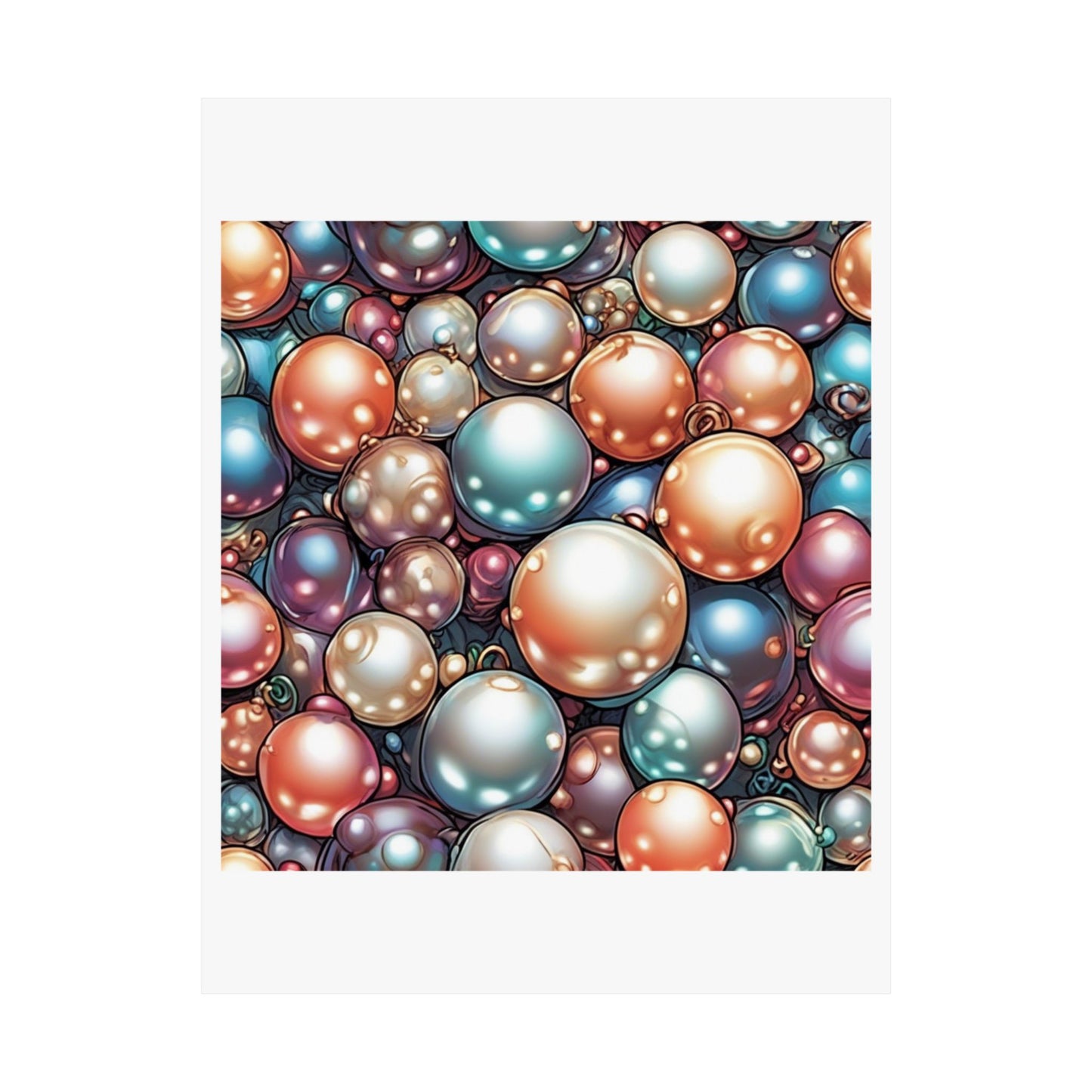 Glossy Orb Marble Abstract Gift Art Poster
