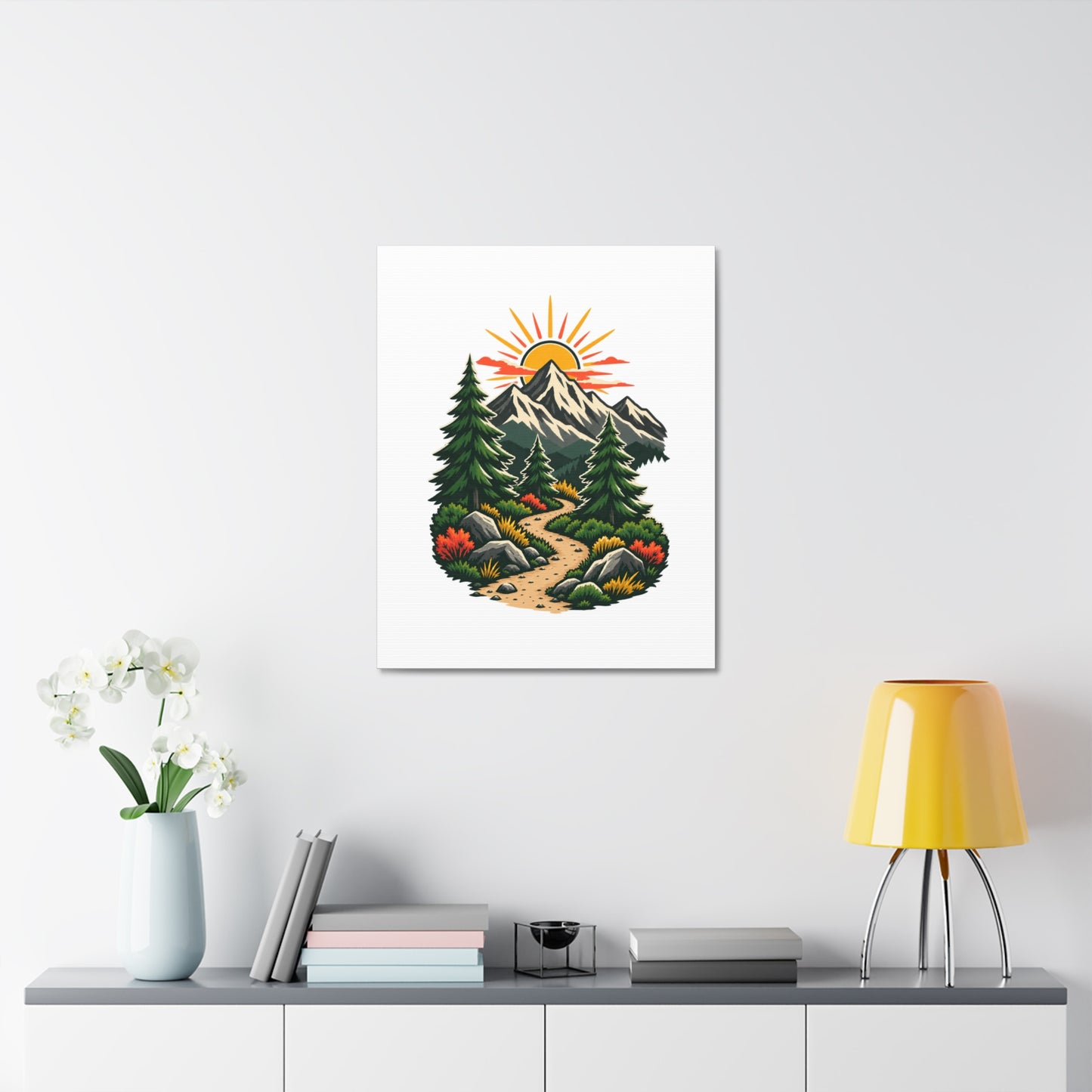 Sunrise Mountain Trail Outdoor Adventure Canvas Art