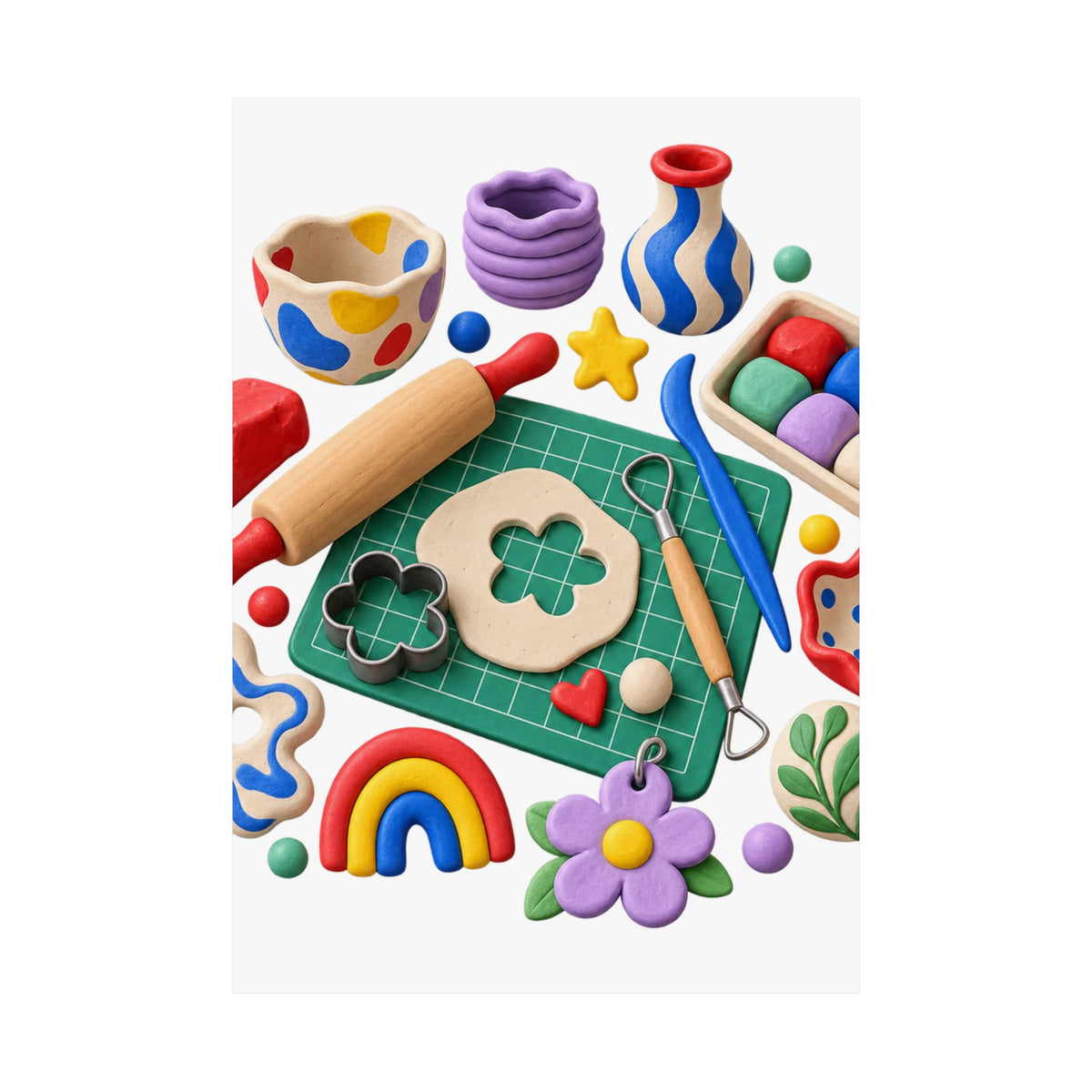 Miniature Clay Sculpting Workshop Poster