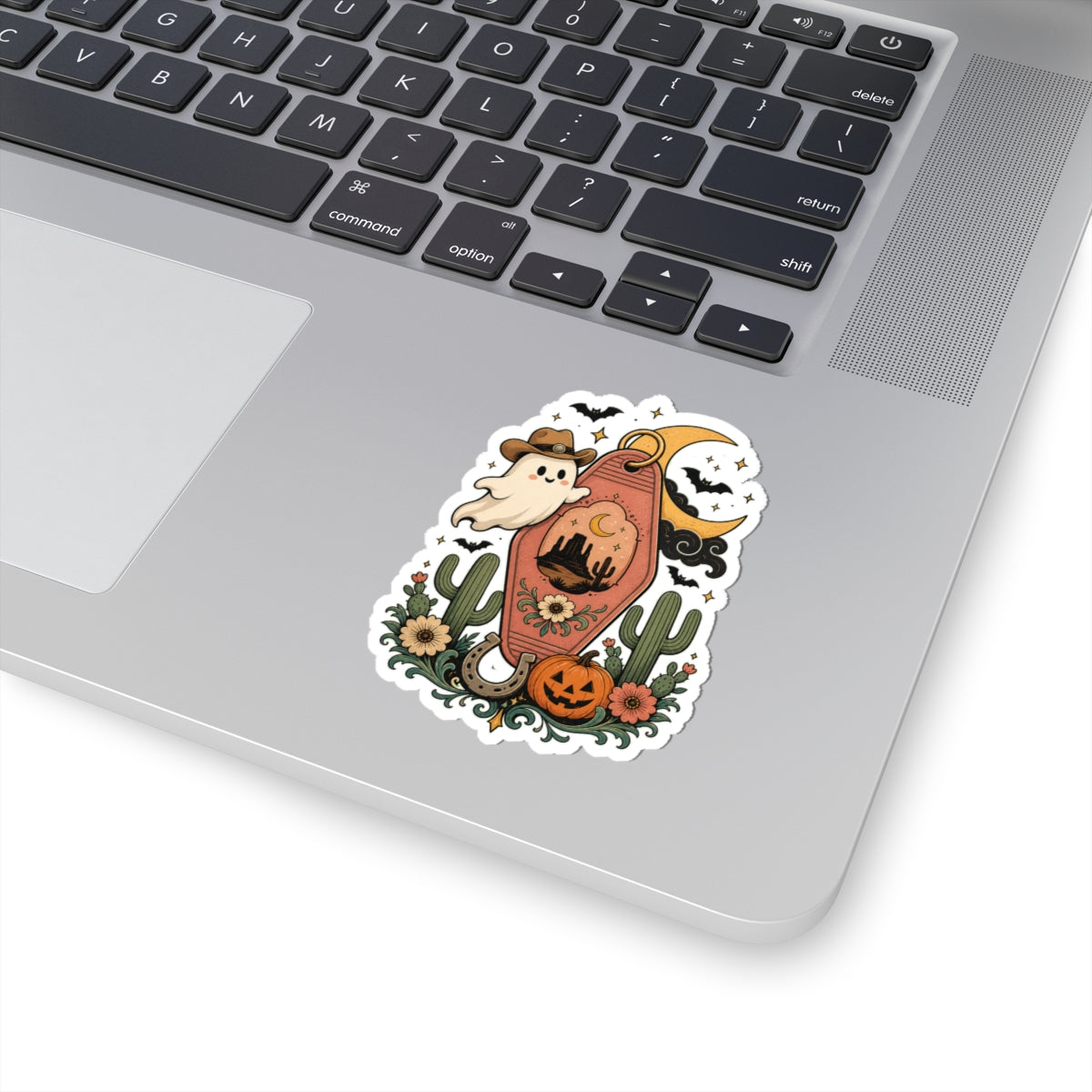 Haunted Desert Keytag Ghost Halloween Sticker