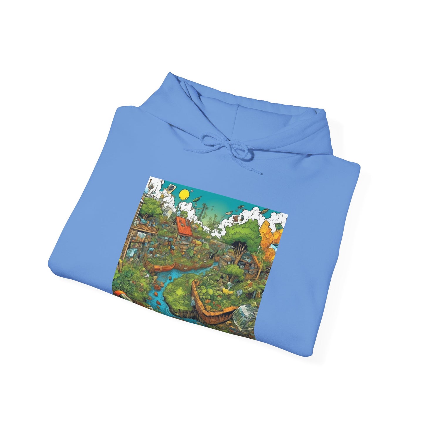 Whimsical Garden Stream Nature Gift Art Hoodie