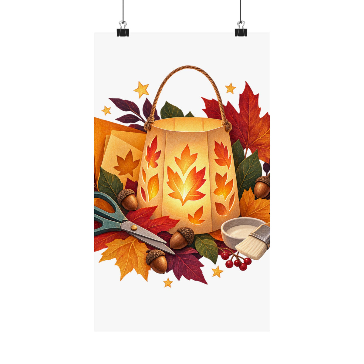 Autumn Lantern Making Workshop Poster