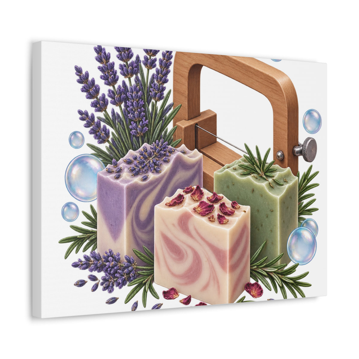 Botanical Soap Making Lavender and Herbs Canvas
