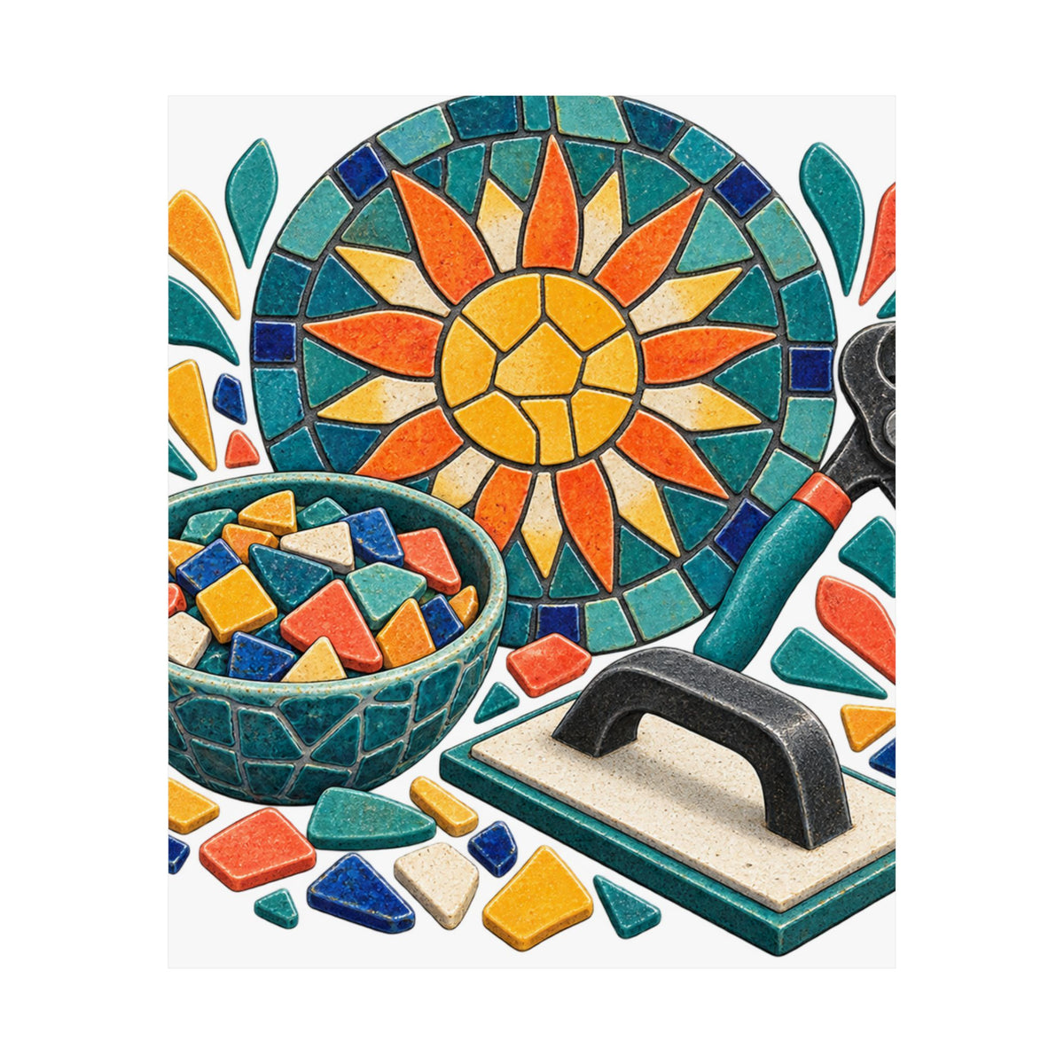 Sunburst Mosaic Making Workshop Poster