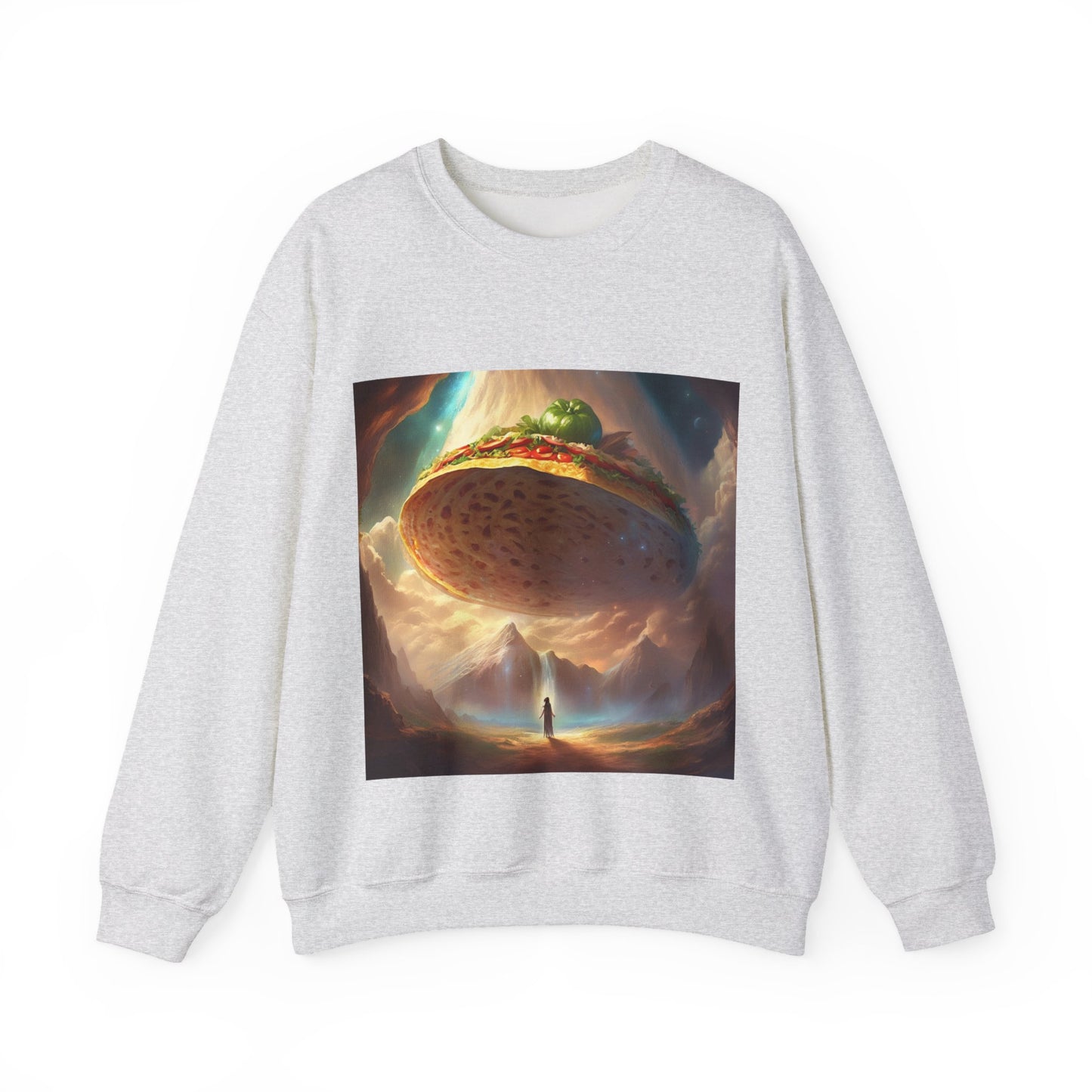 Cosmic Taco UFO Surreal Food Fantasy Art Sweatshirt