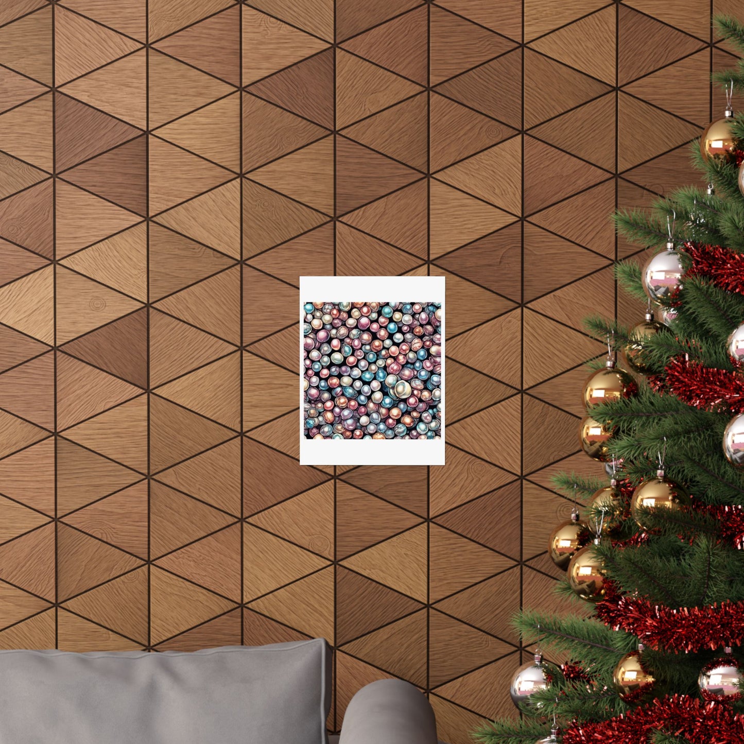 Pearl Bubble Pattern Abstract Gift Art Poster