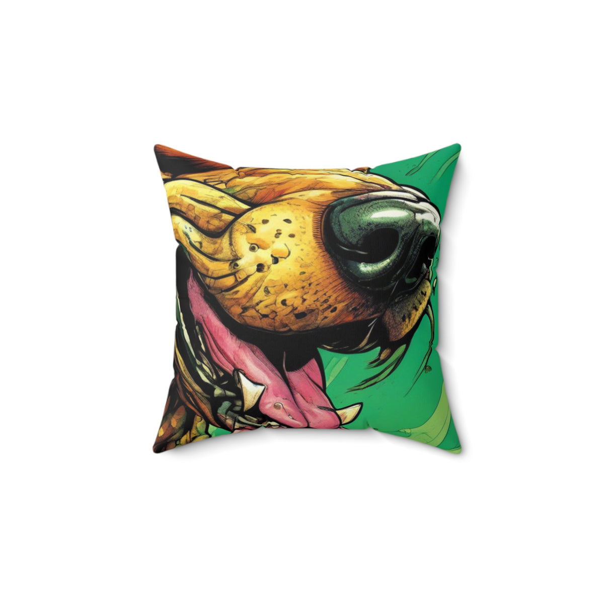 Serpent Guardian Dog Bold Fantasy Decorative Pillow