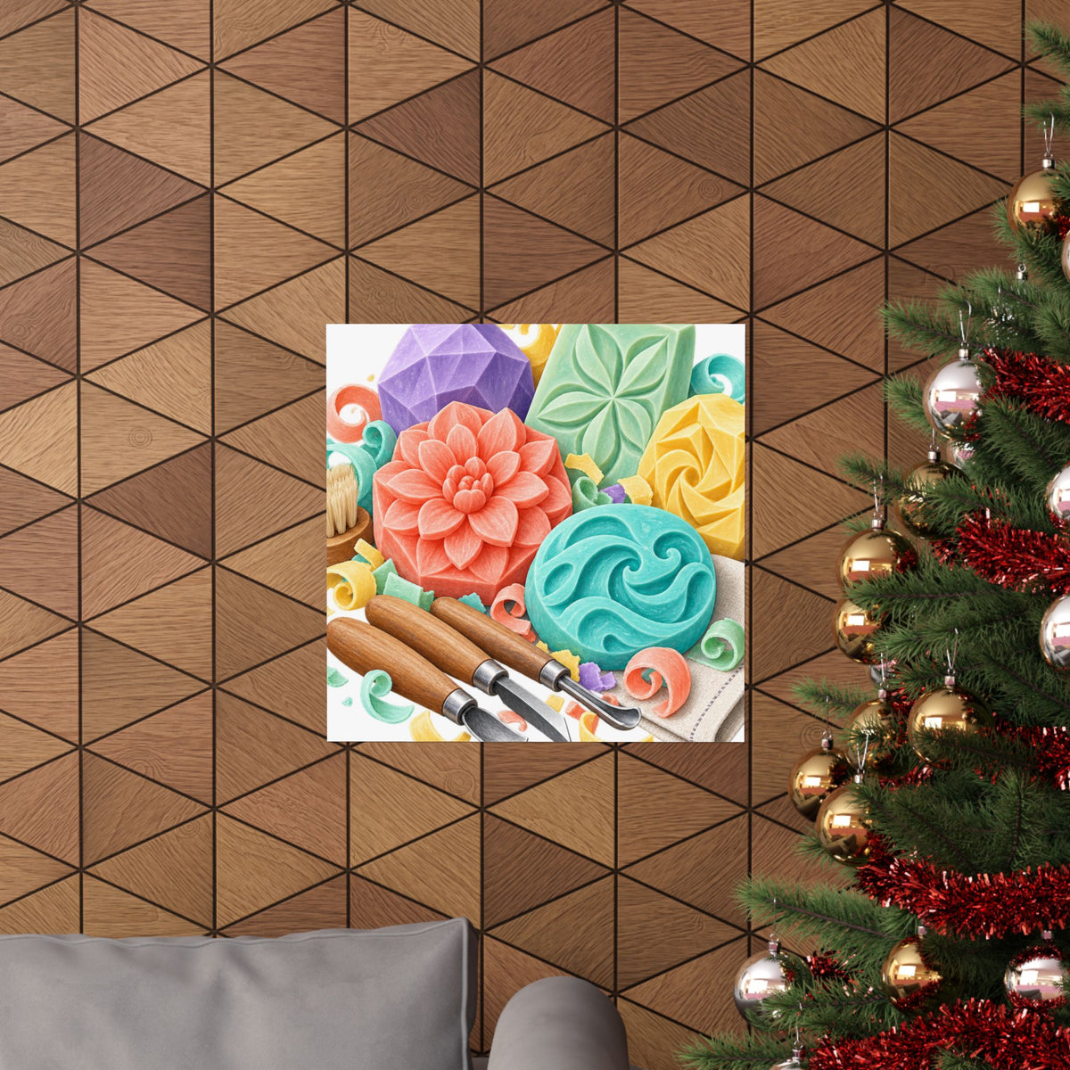 Colorful Soap Carving Workshop Poster