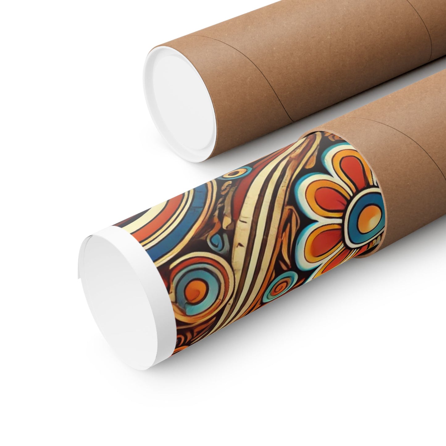 Ornate Abstract Floral Paisley Pattern Poster