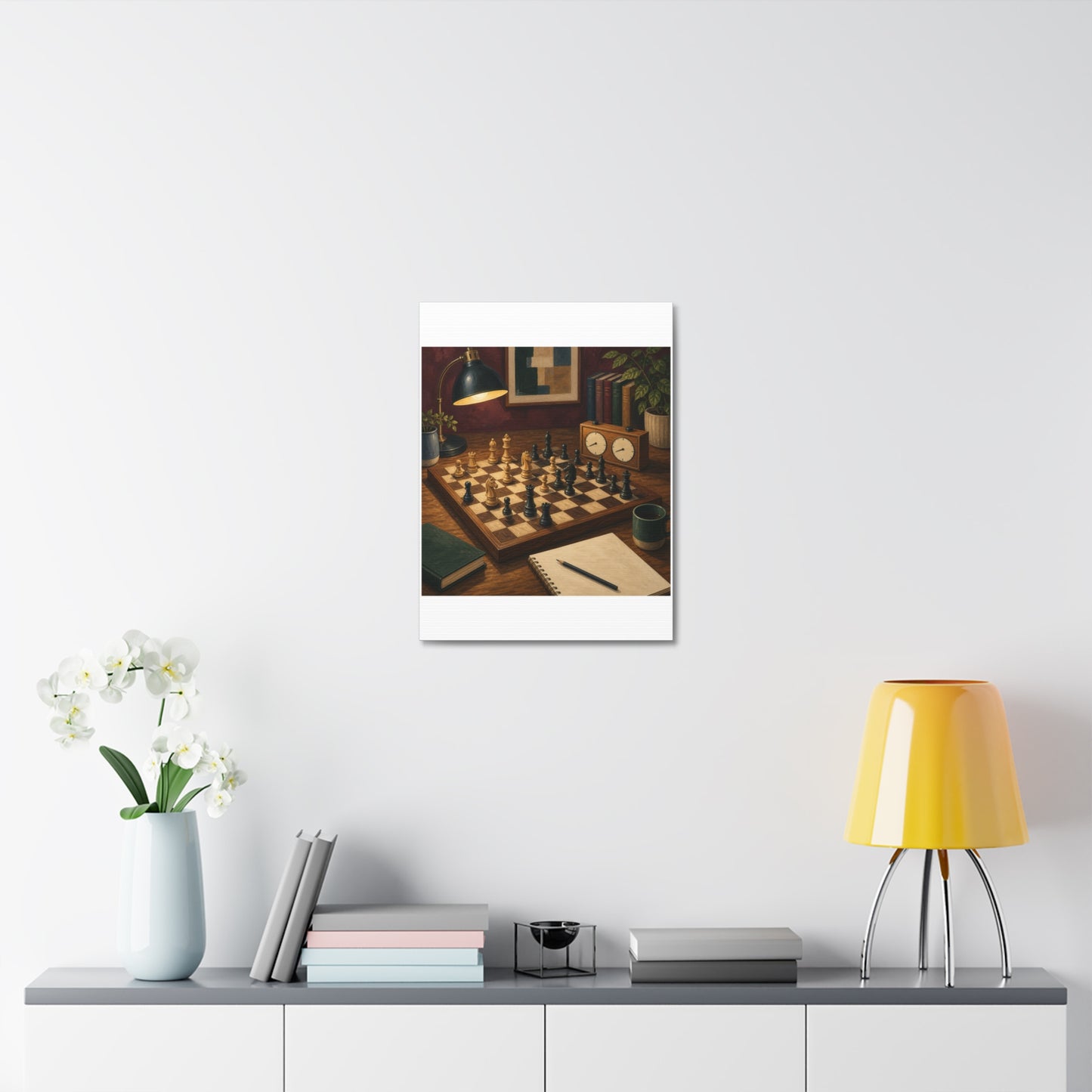 Cozy Chess Strategy Game Hobby Canvas Art