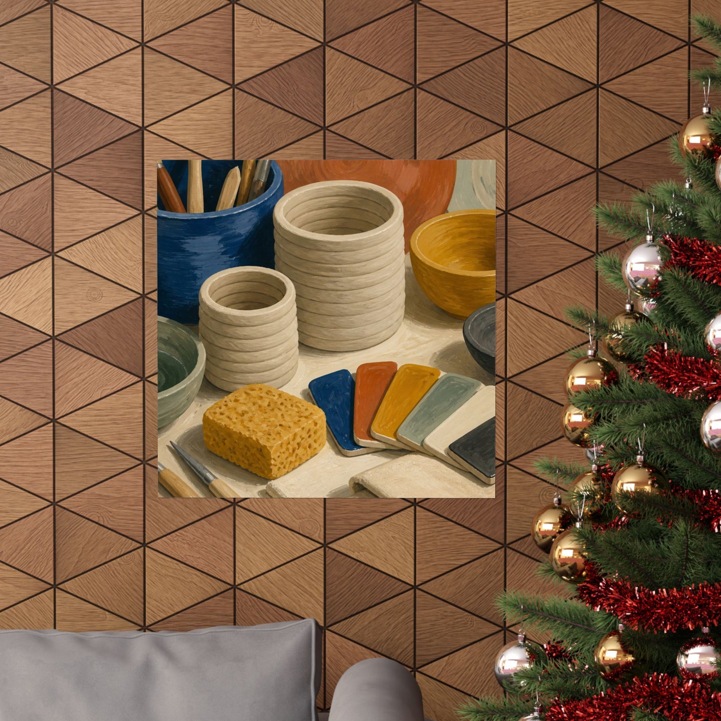 Handbuilt Ceramics Studio Art Poster