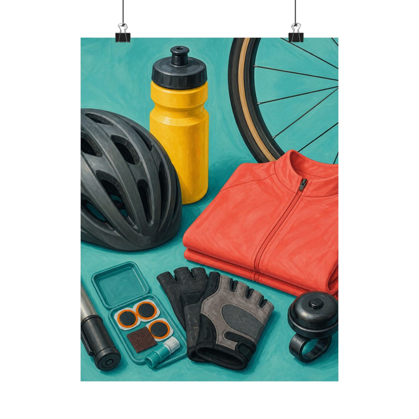 Colorful Cycling Gear Hobby Poster