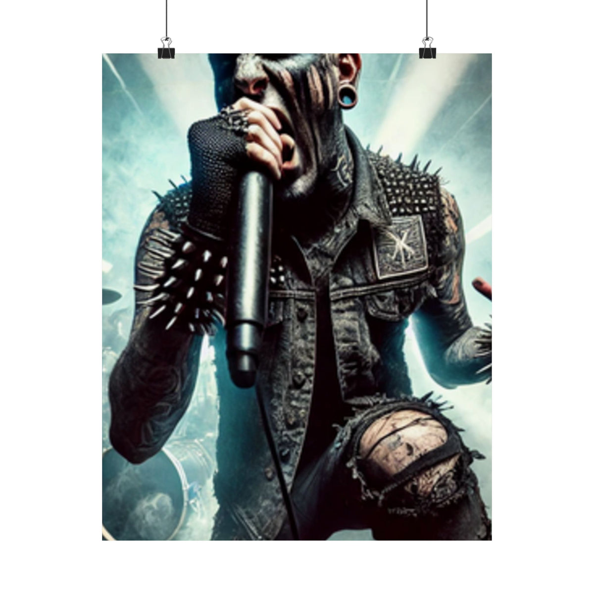 Punk Rock Vocalist Stage Energy Music Room Poster
