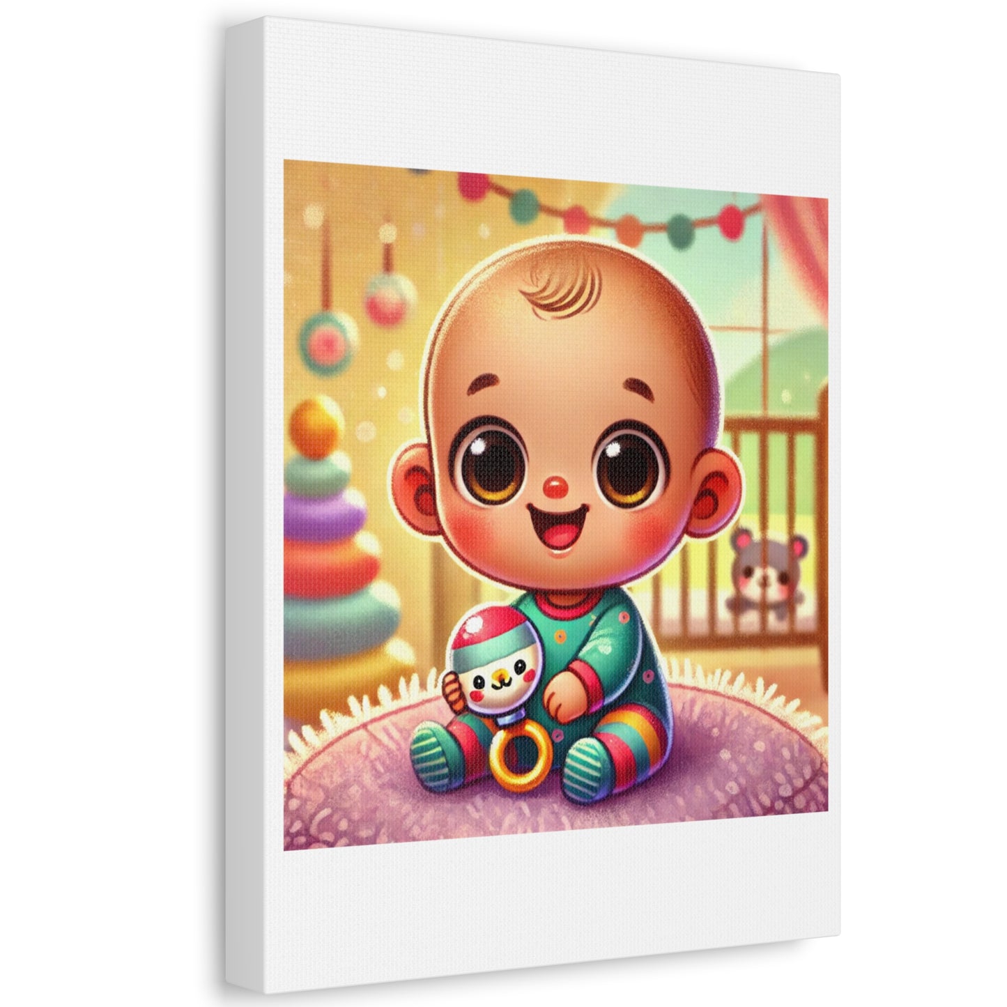 Cheerful Baby Nursery Playroom Canvas Art