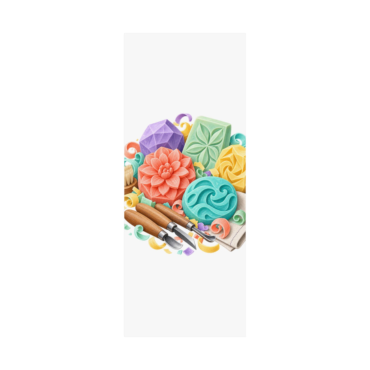 Colorful Soap Carving Workshop Poster