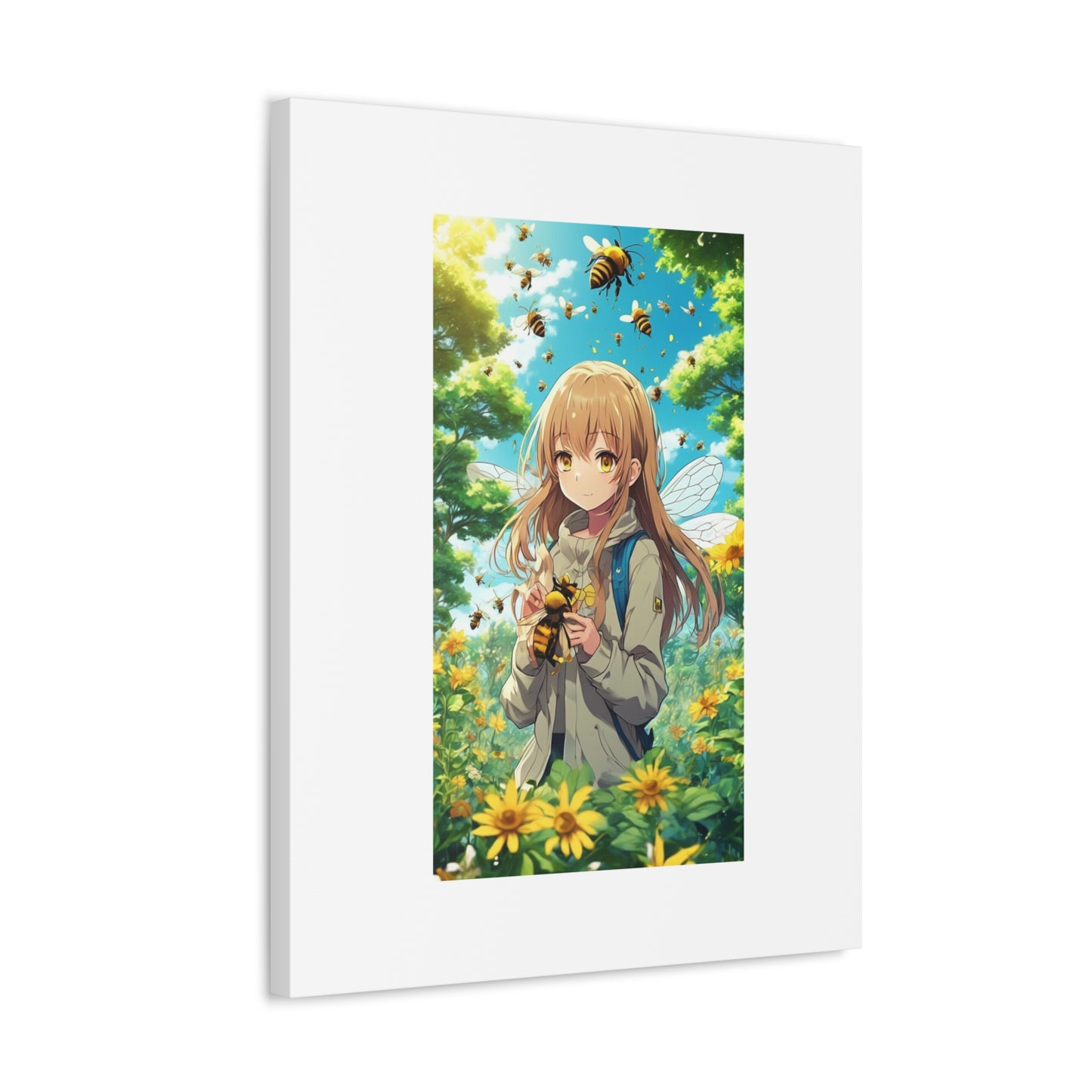 Bee Fairy Garden Anime Nature Art Canvas