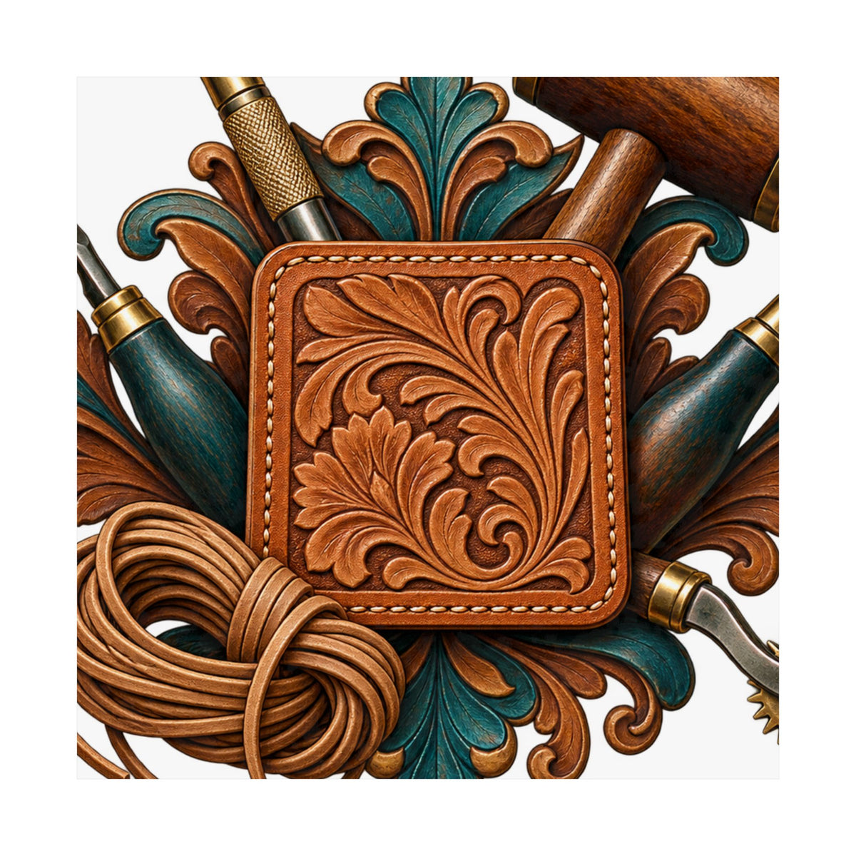 Traditional Leather Tooling Workshop Poster