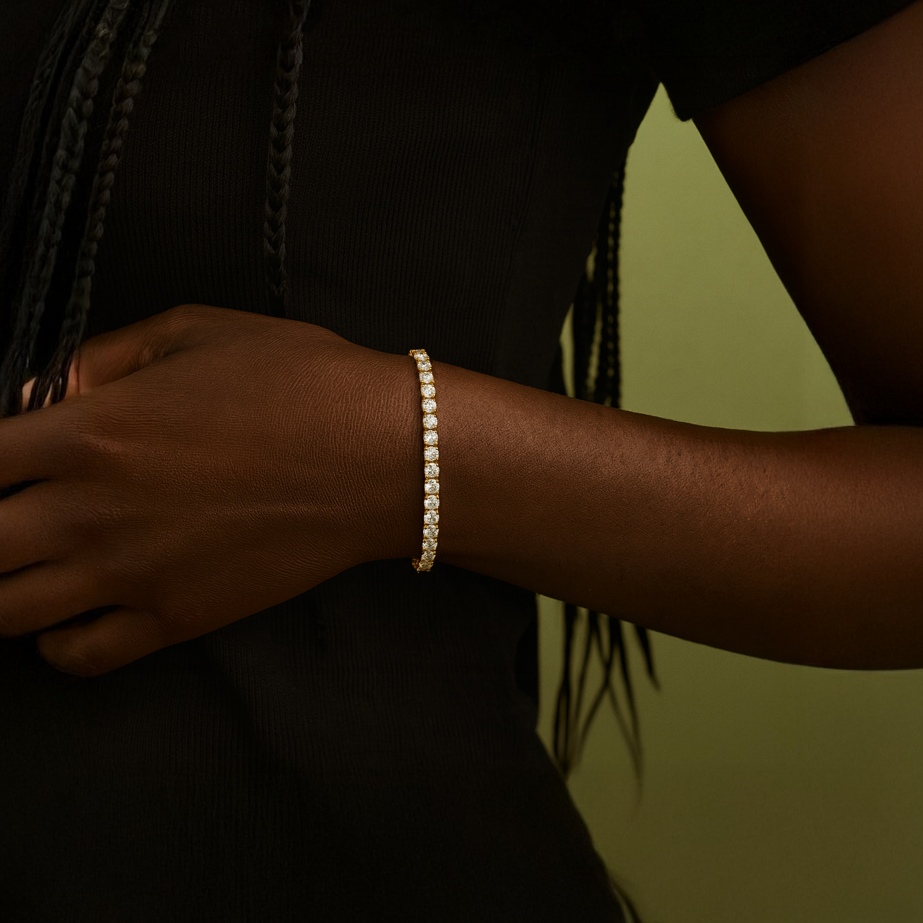 3mm Round Cut Tennis Bracelet