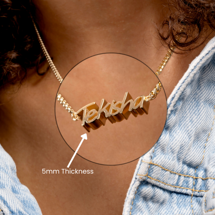 THICK 5mm Calligraphy Name Necklace