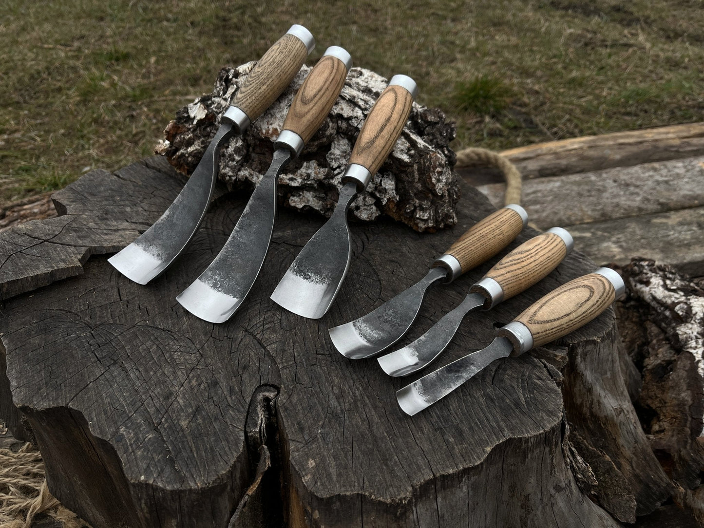 6-Piece Long Bent Gouge Set