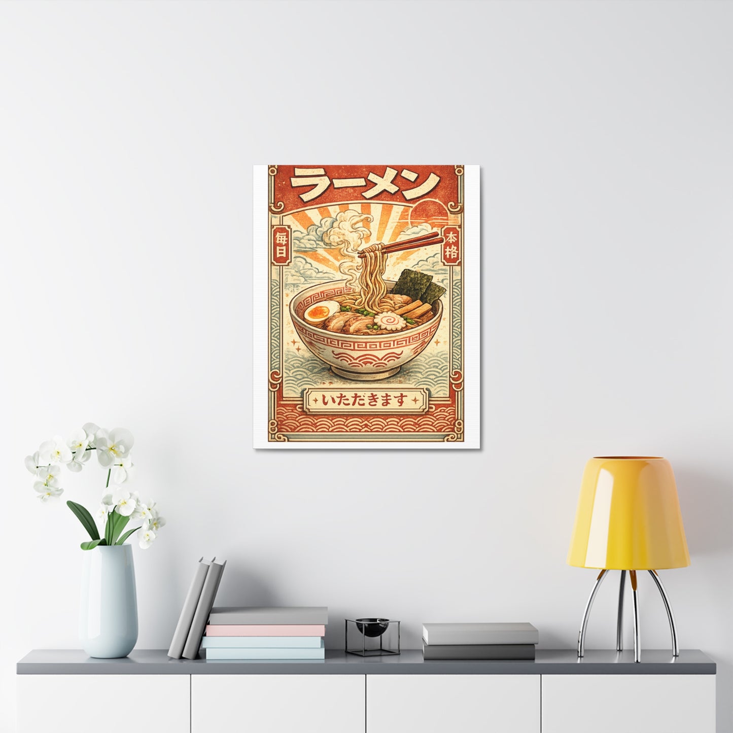 Vintage Ramen Bowl Japanese Food Canvas Art