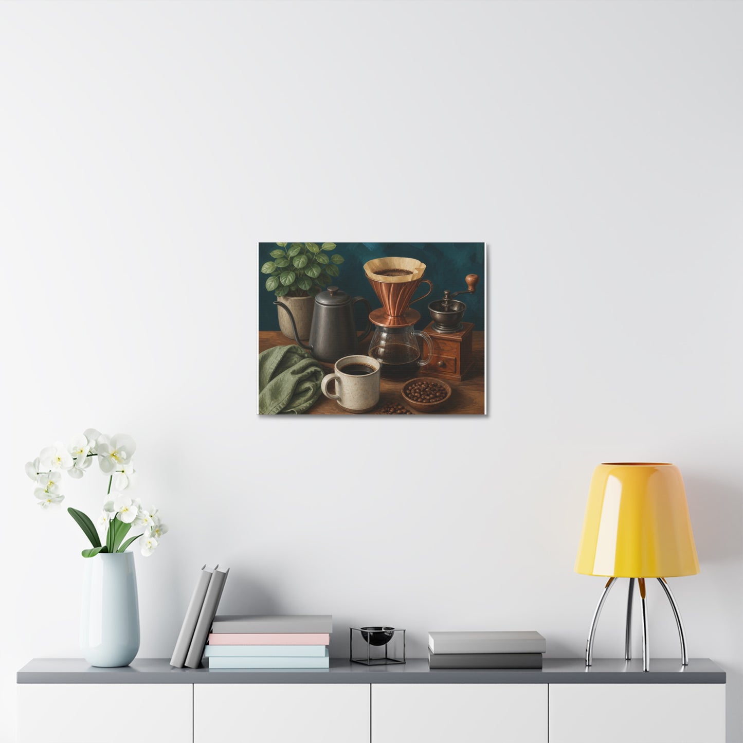 Warm Home Coffee Brewing Art Canvas Art