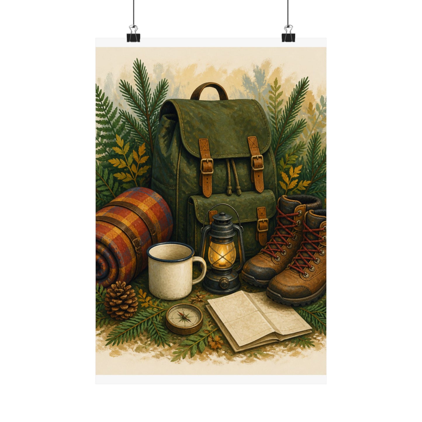 Generic Camping Gear Outdoor Adventure Poster
