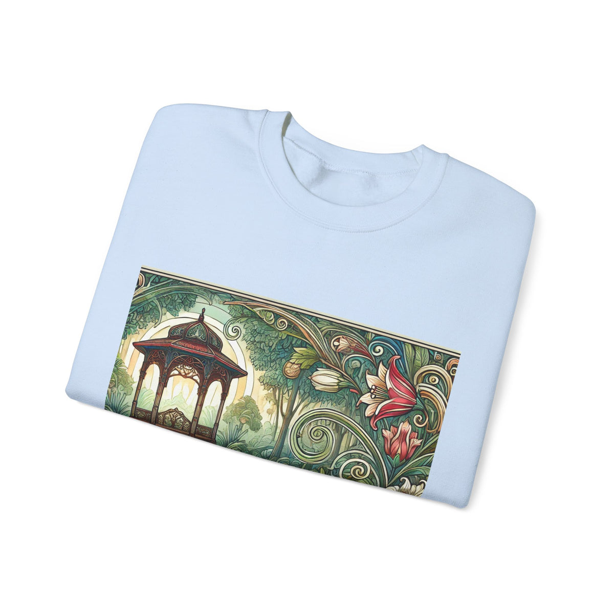 Botanical Gazebo Garden Art Nouveau Sweatshirt