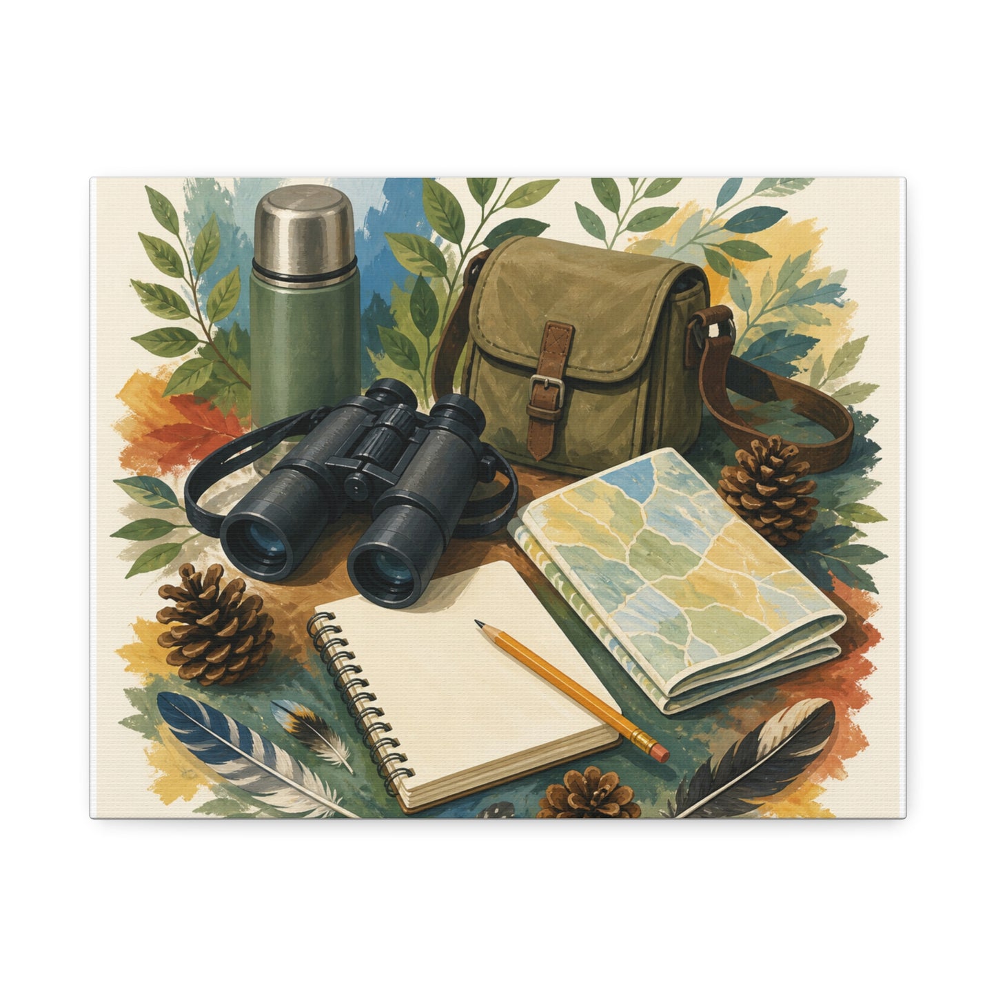Peaceful Birdwatching Hobby Art Canvas Art