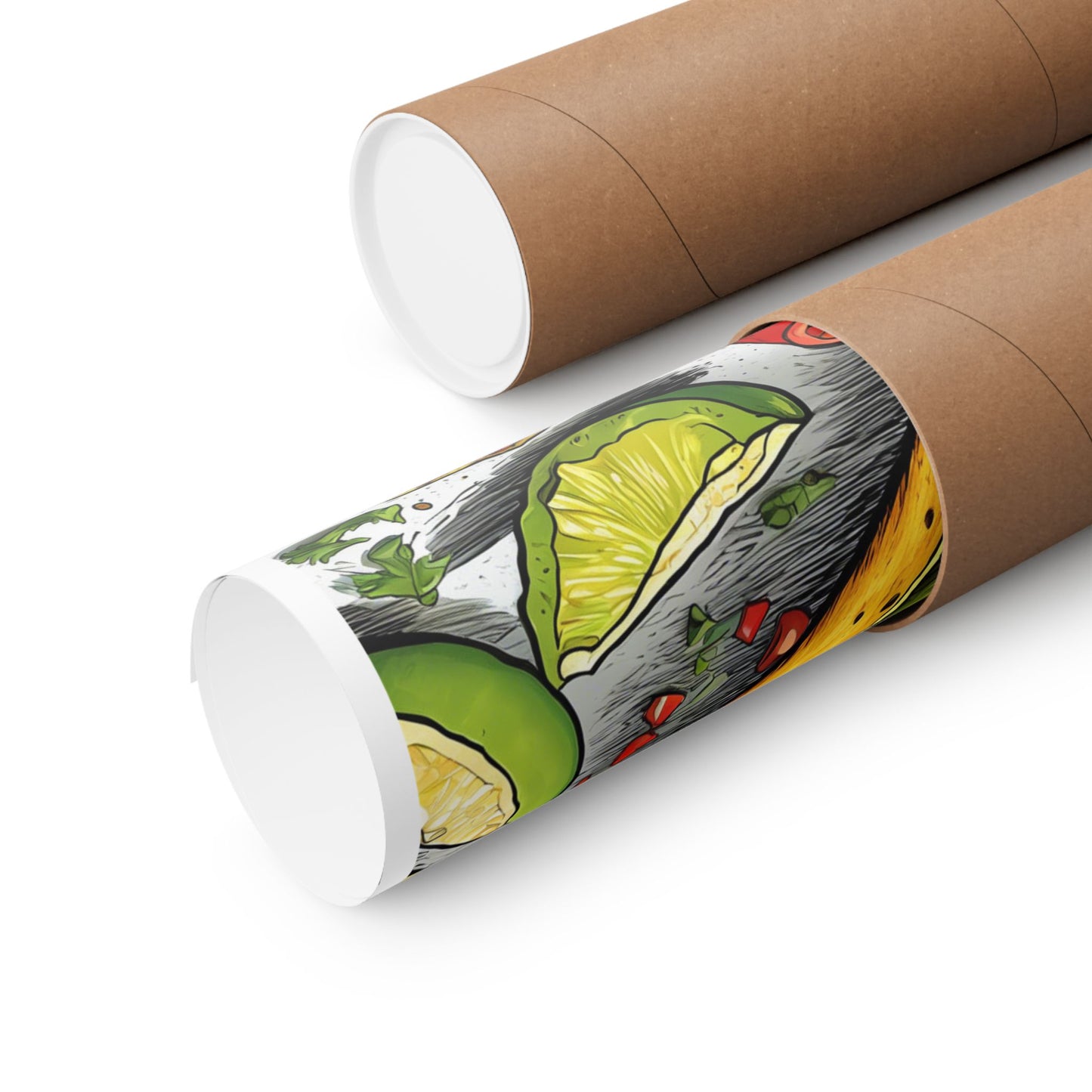 Bold Taco Illustration Foodie Gift Art Poster