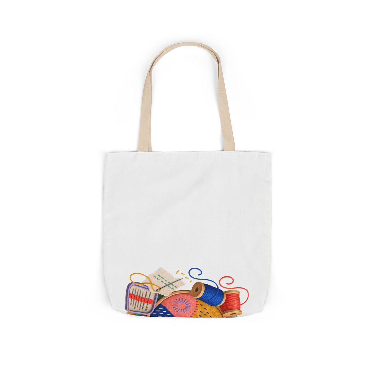 Colorful Visible Mending Workshop Tote Bag