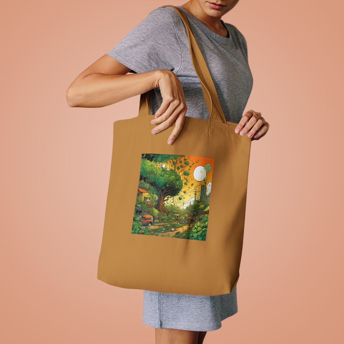Cottage Road Landscape Nature Gift Art Tote Bag