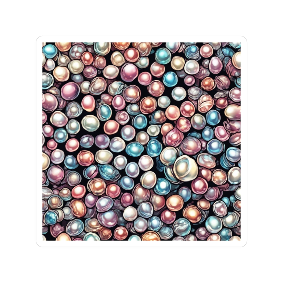 Pearl Bubble Pattern Abstract Gift Art Sticker