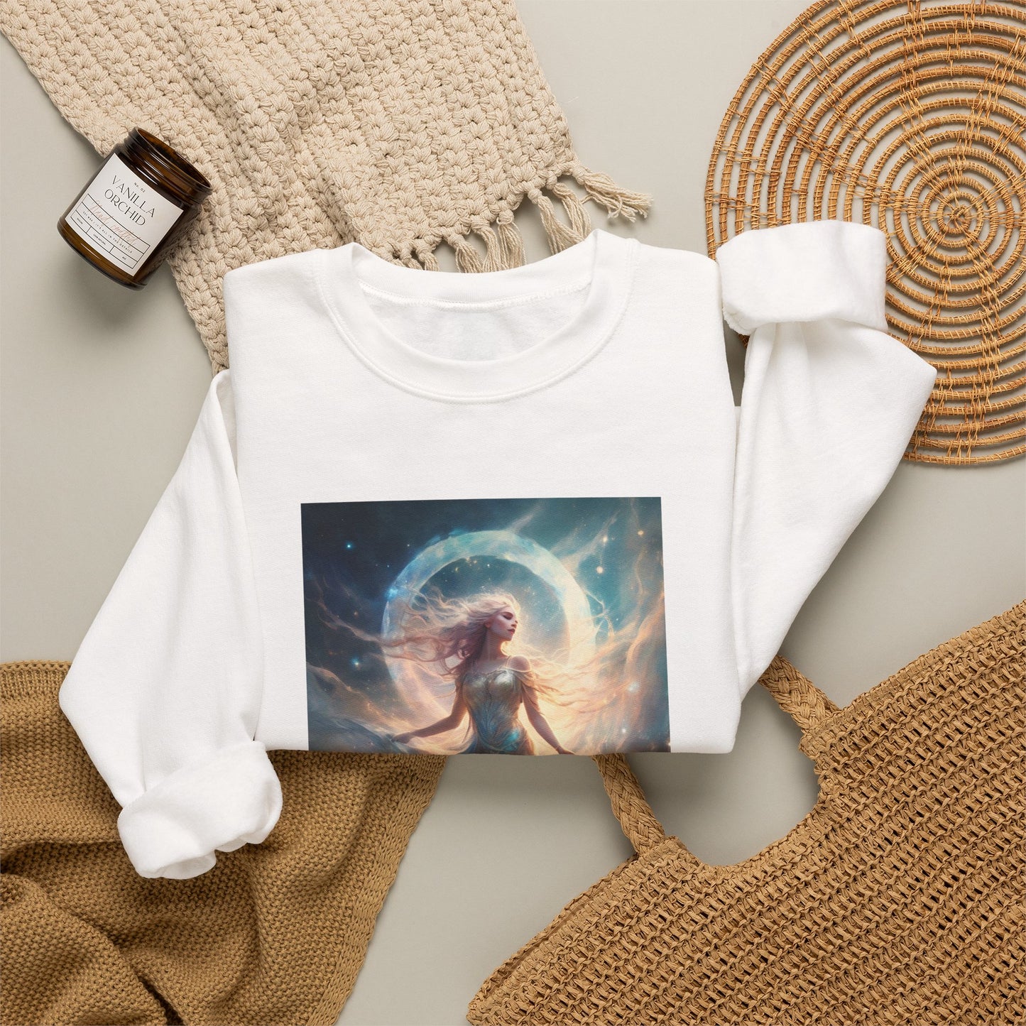 Moonlit Celestial Dancer Fantasy Portrait Sweatshirt