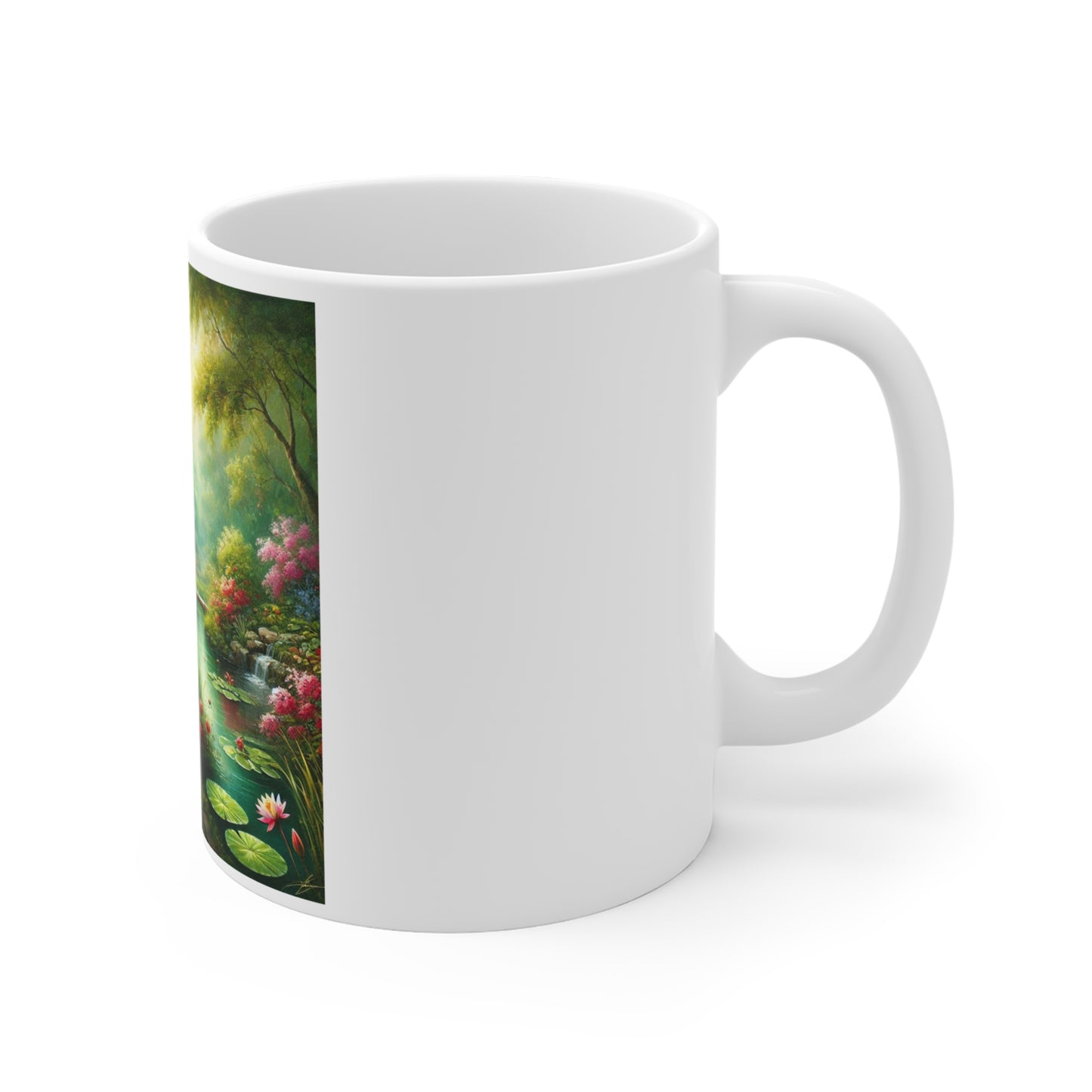 Spring Garden Gazebo Floral Landscape Coffee Mug