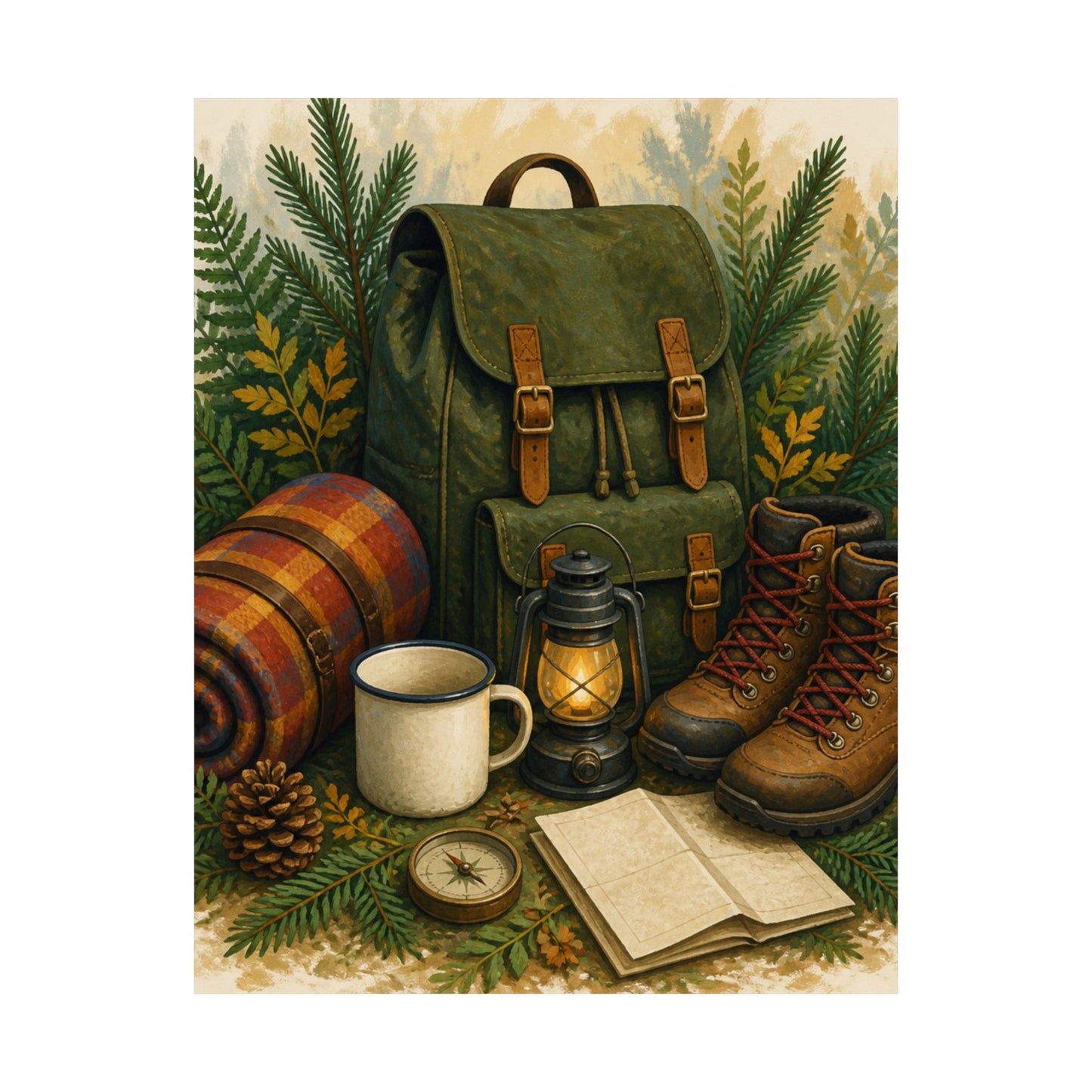 Generic Camping Gear Outdoor Adventure Poster