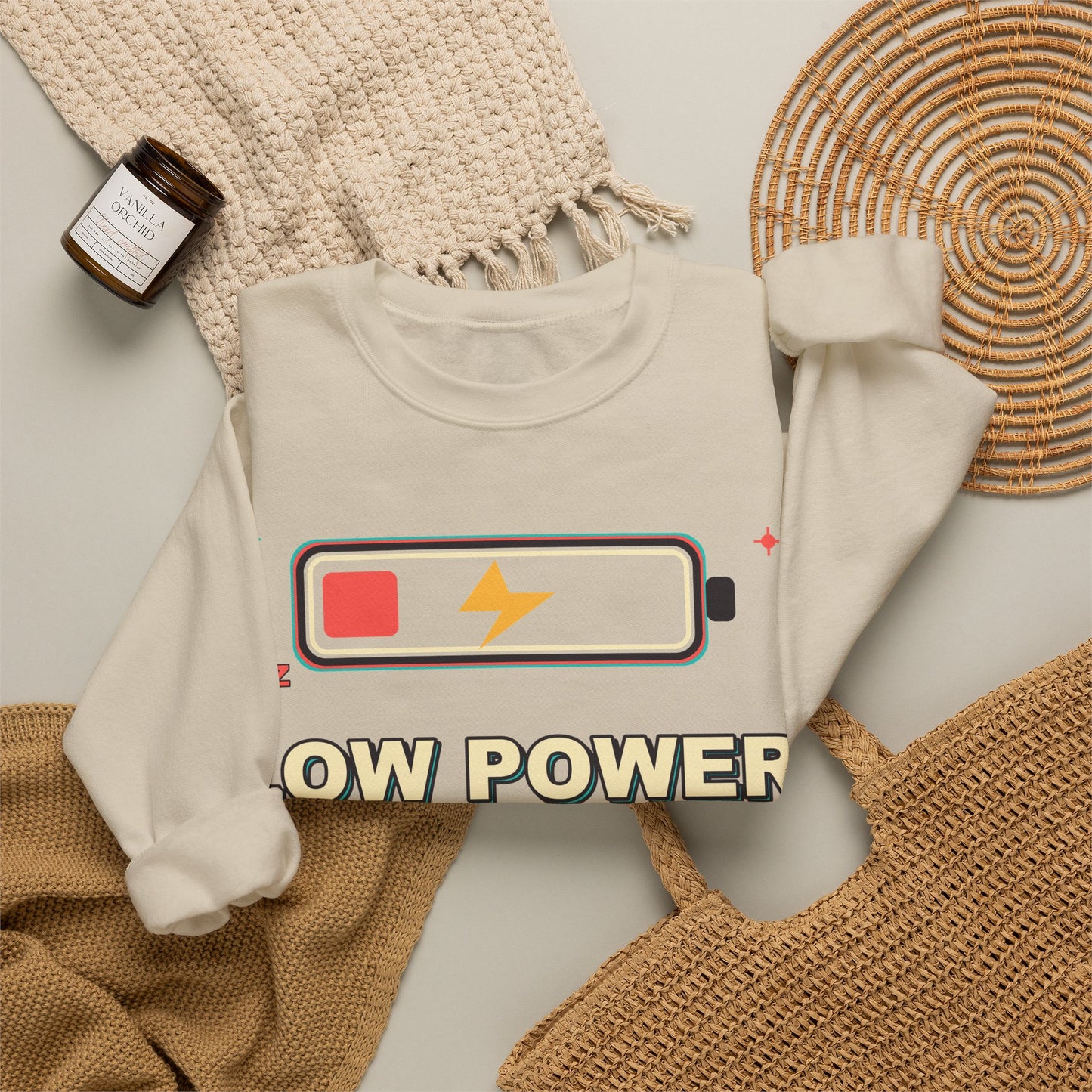 Low Power People Mode Funny Introvert Social Battery Sweatshirt