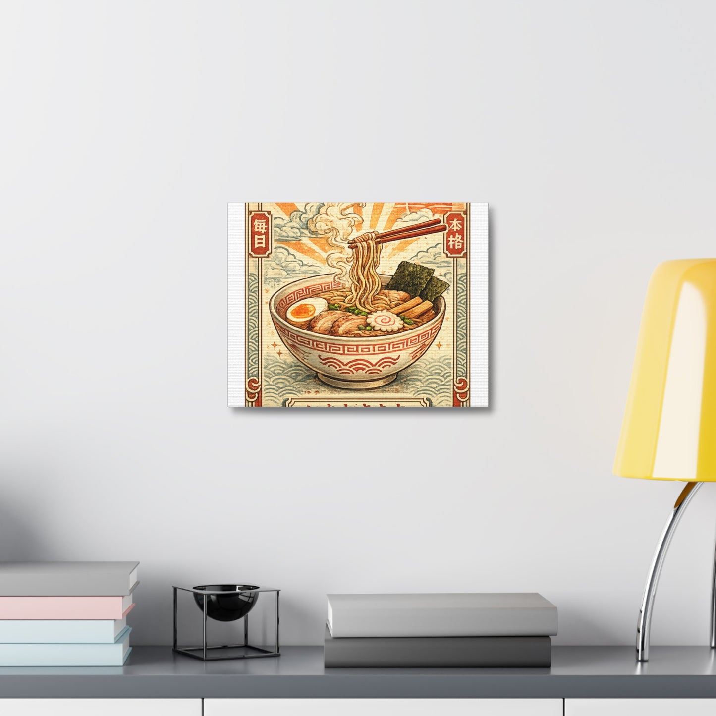 Vintage Ramen Bowl Japanese Food Canvas Art