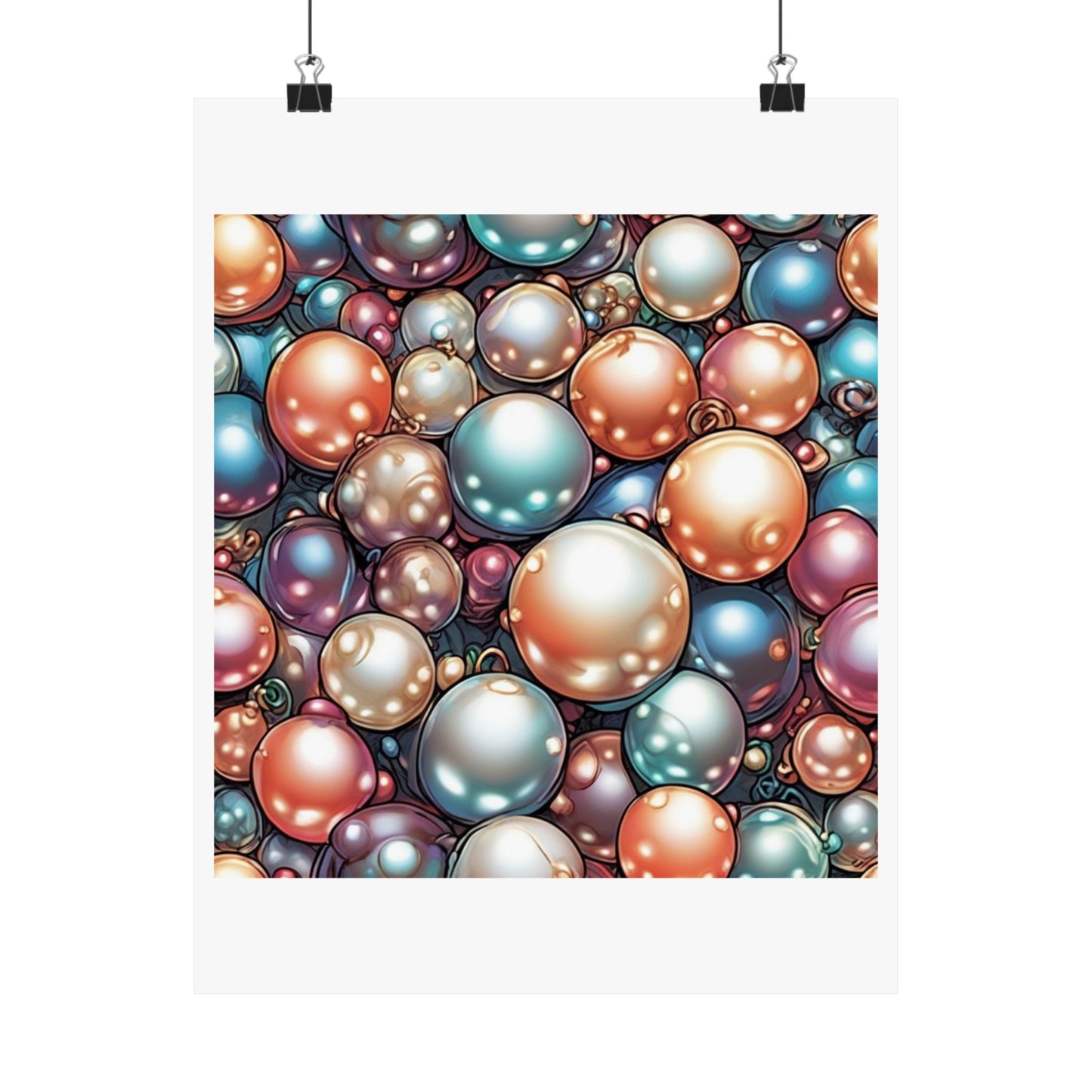 Glossy Orb Marble Abstract Gift Art Poster