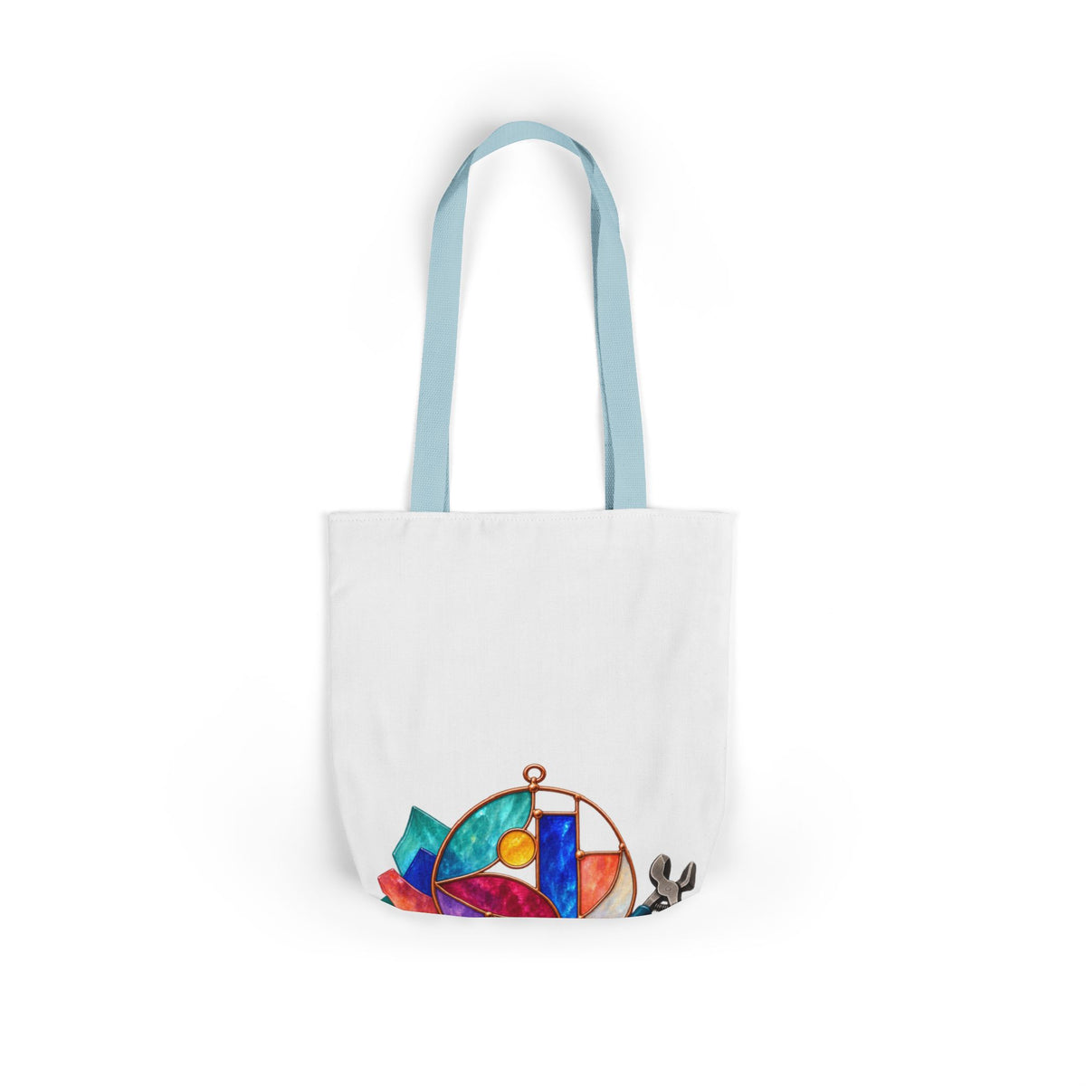 Abstract Stained Glass Suncatcher Workshop Tote Bag