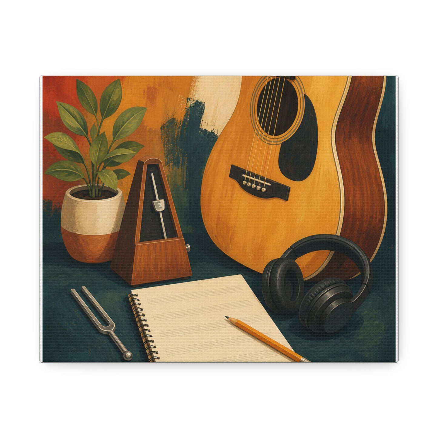 Warm Music Practice Hobby Canvas Art