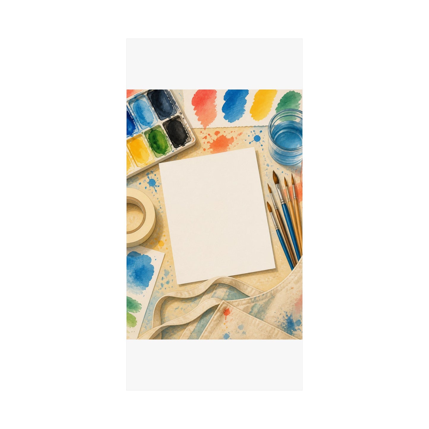 Bright Watercolor Painting Hobby Art Poster