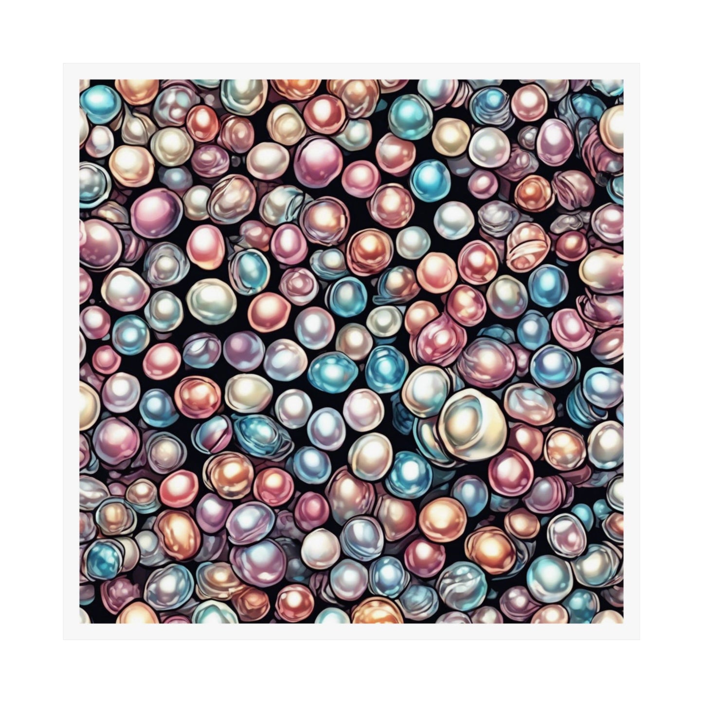 Pearl Bubble Pattern Abstract Gift Art Poster