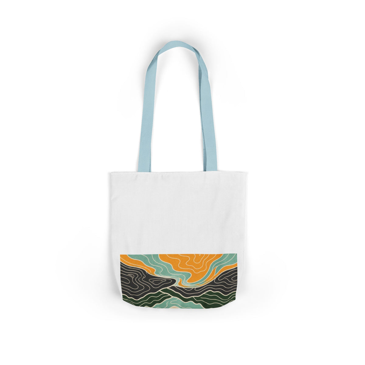 Topographic Sunrise Modern Outdoor Adventure Tote Bag