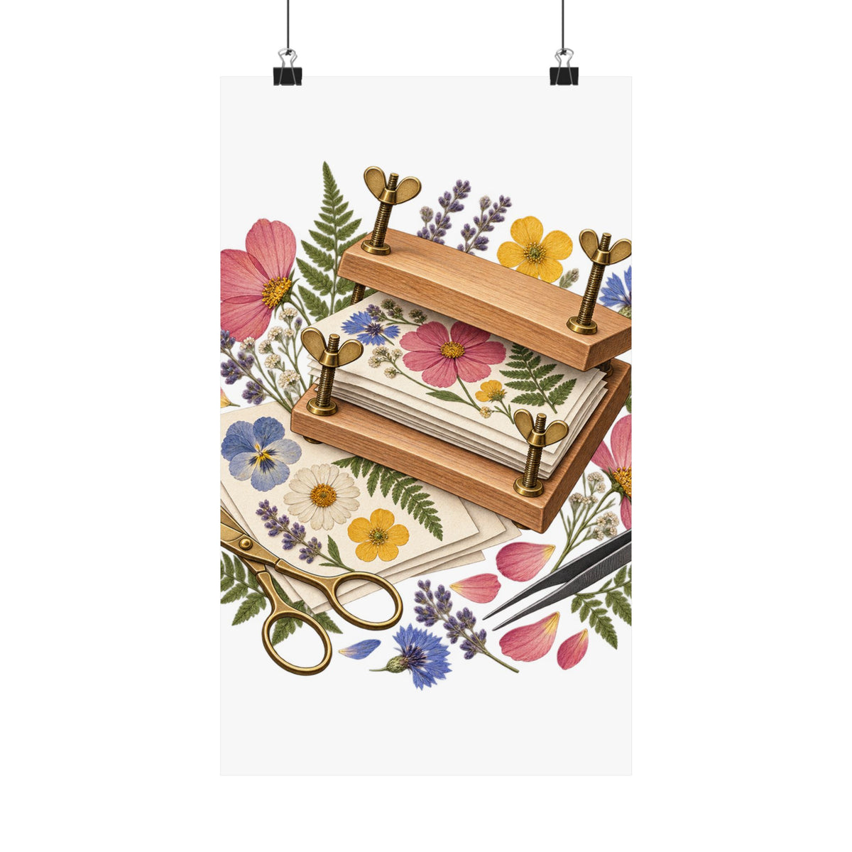 Botanical Flower Press Workshop Poster