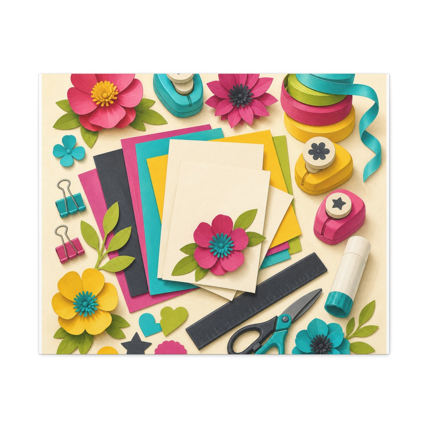 Bright Paper Crafting Hobby Canvas Art